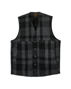 Mackinaw Wool Vest - Charcoal / Black Heritage Plaid