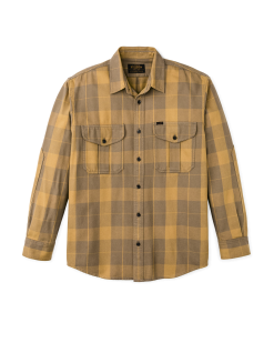 Vintage Wash Alaskan Guide Shirt - Light Brown / Ochre Plaid