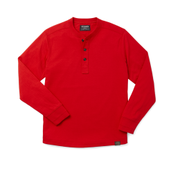 Double Layer Henley - Red