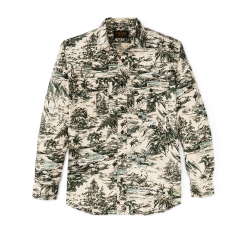 Filson X Housefly Washed Feather Cloth Shirt - Khaki / Scenic